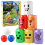 Can Shape Bowling Portable Outdoor Indoor Cartoon Animal Pattern Digital Bowling Set Early Educational Interactive Toy