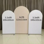 Aluminium Balloon Arch Removable Portable Backdrop Stand Customized Fabric Photography Background Party Supplies Wedding Decor