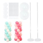 2Sets Balloon Column Stand Kits 8.4ft Height Balloon Arch Stand Kit Reusable Balloon Tower Decor for Wedding Birthday Christmas