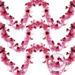 2M Valentines Heart Red Tinsel Garland Decorations Twist Garland Metallic Streamer Valentine's Day Wedding party Hanging Decor