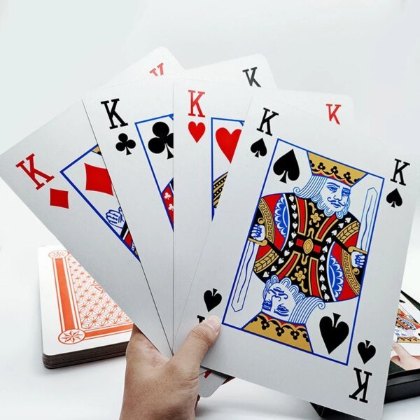 Super Jumbo Oversized Playing Cards 4x Larger 54 CardsCarnival Wedding Birthday Party Favors Board Games For Adults And Family