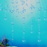 2 Strings Bubble Garlands Hanging Bubbles Streamer Underwater Backdrop Room Ceiling Decor for Kids Birthday Sea Mermaid Party