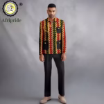 Men’s Embroidered Dashiki Suit (2-Piece Set)