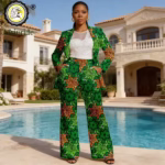 African Print Blazer & Pants Set (2-Piece Ankara Outfit)