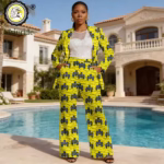 African Print Blazer & Pants Set (2-Piece Ankara Outfit)